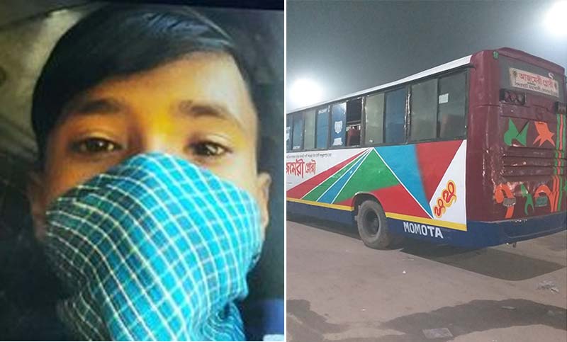 দুই বাসের রেষারেষিতে এক শিশু নিহত