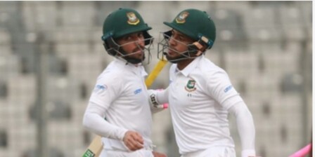 মুমিনুল-মুশফিকের ব্যাটে বাংলাদেশের লিড