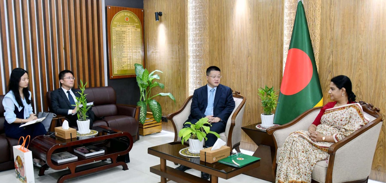 সৈয়দ রিজওয়ানার সাথে চীনের রাষ্টদূতের সাক্ষাৎ