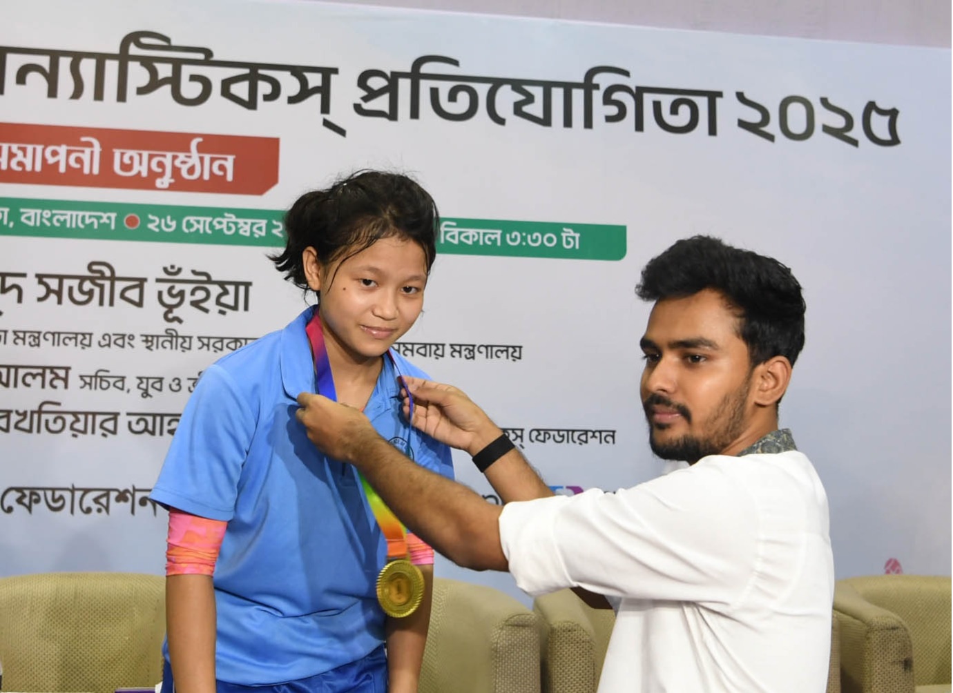 আন্তঃস্কুল জিমন্যাস্টিকস প্রতিযোগিতার সমাপনী অনুষ্ঠানে যুব ও ক্রীড়া উপদেষ্টা